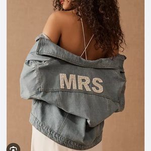 Untamed petals Mrs denim jacket. Size M